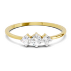 Timeless Three-Stone Diamond Engagement Ring