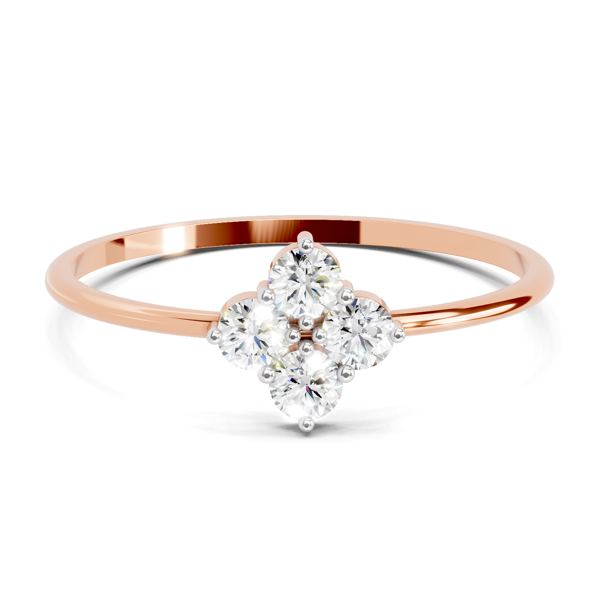 Majestic Floral Diamond Engagement Ring