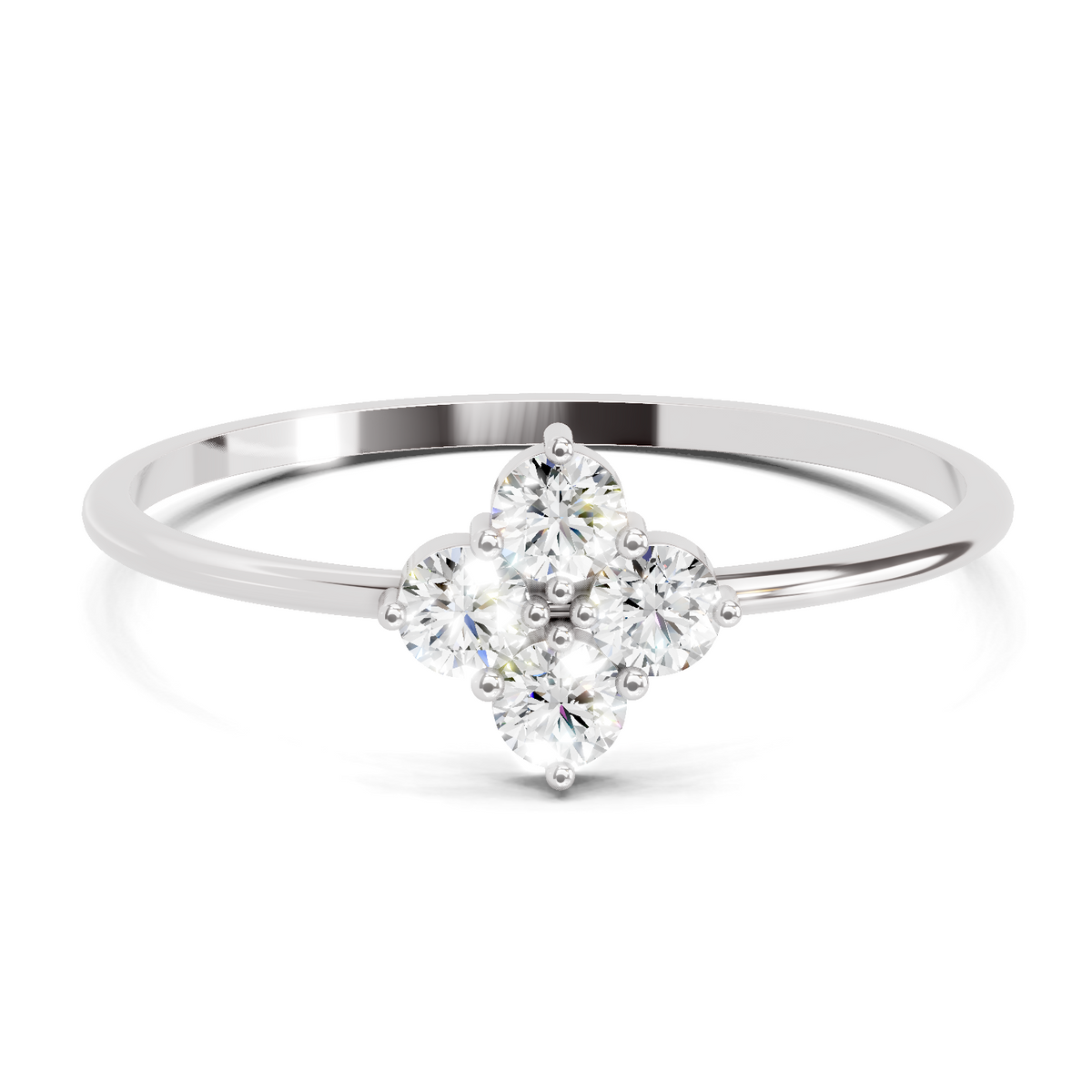 Majestic Floral Diamond Engagement Ring