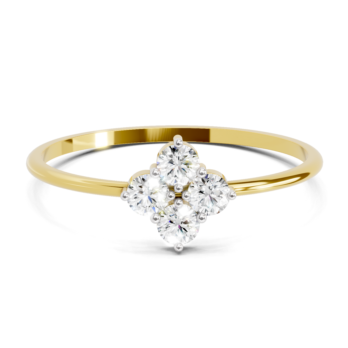 Majestic Floral Diamond Engagement Ring