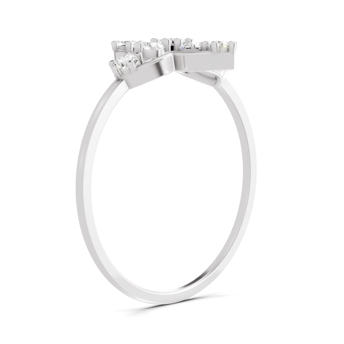 Stunning Petal Diamond Engagement Ring