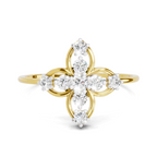 Stunning Petal Diamond Engagement Ring