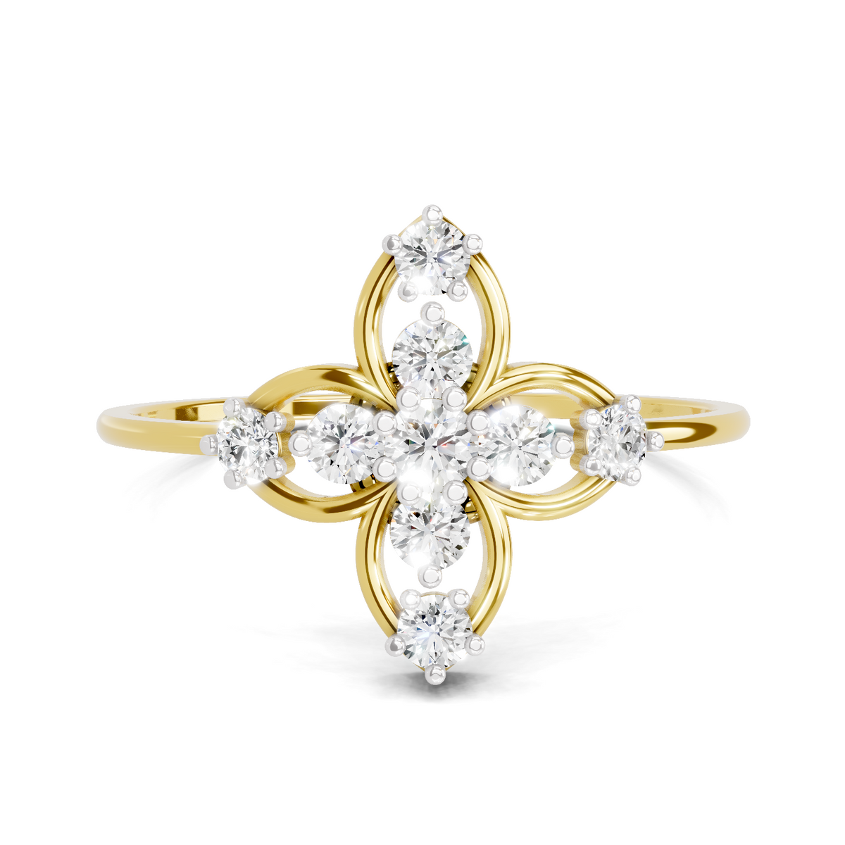 Stunning Petal Diamond Engagement Ring