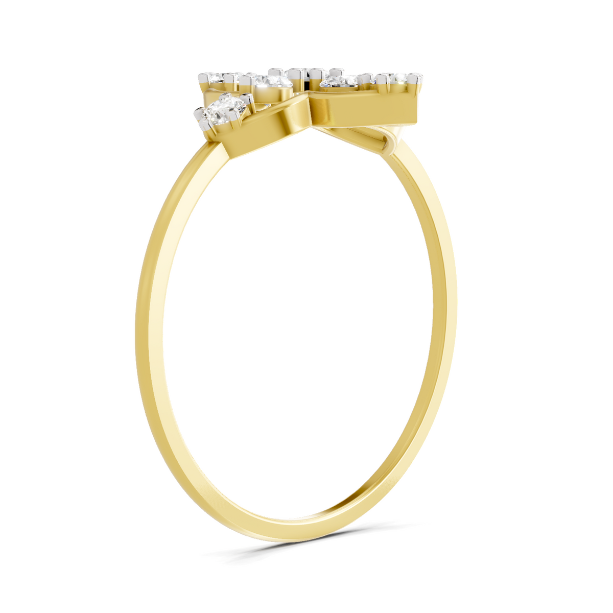 Stunning Petal Diamond Engagement Ring