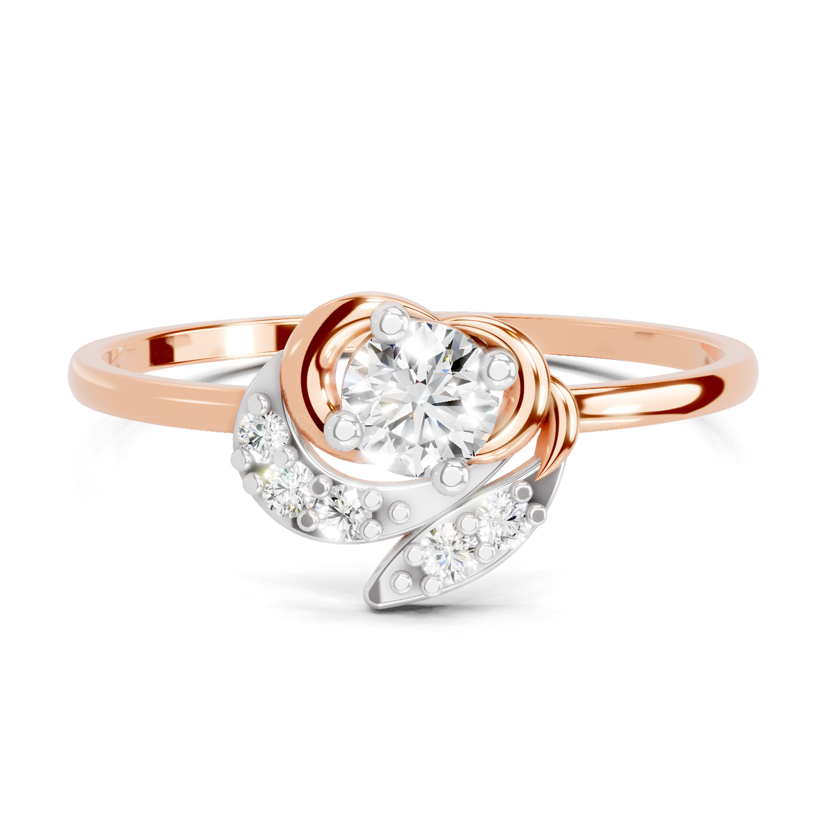 Regal Blossom Diamond Engagement Ring
