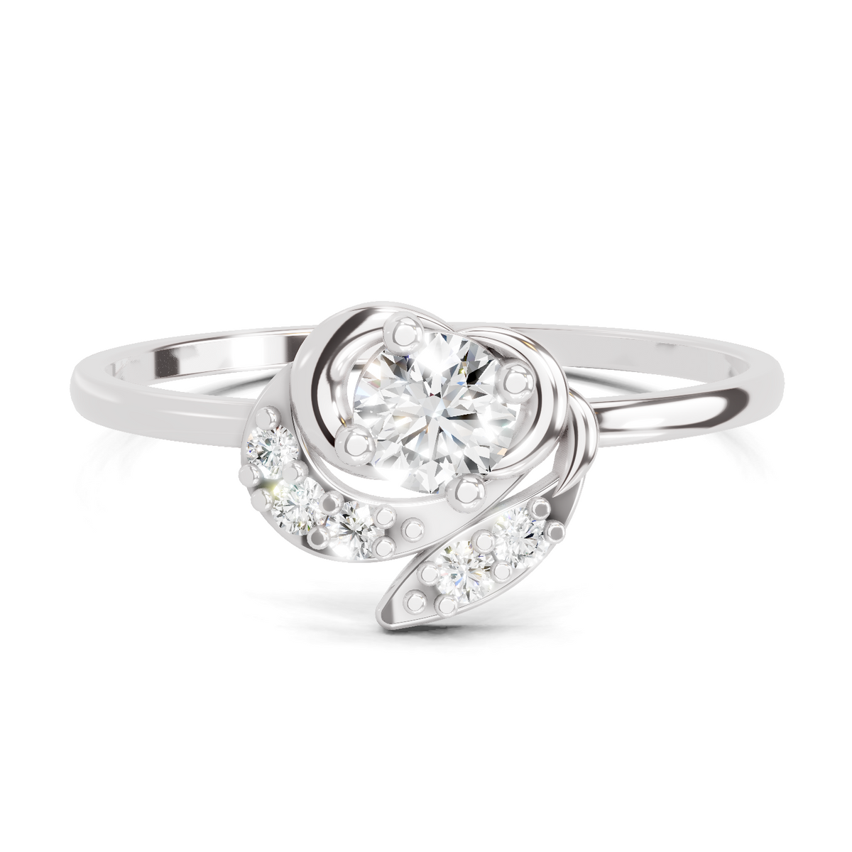 Regal Blossom Diamond Engagement Ring