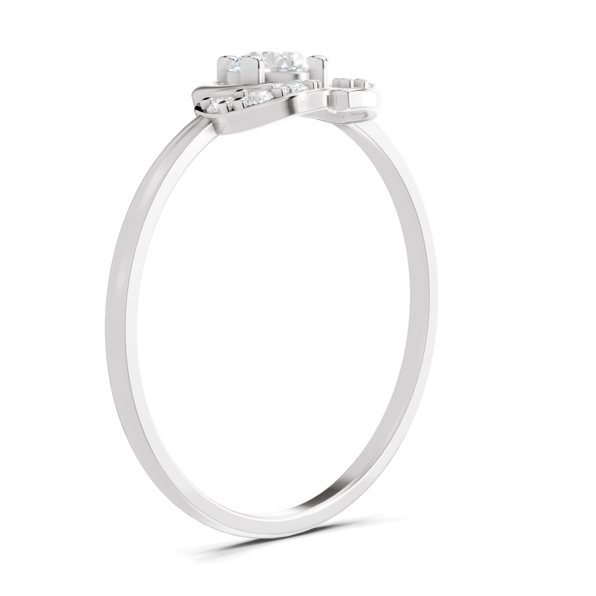 Regal Blossom Diamond Engagement Ring