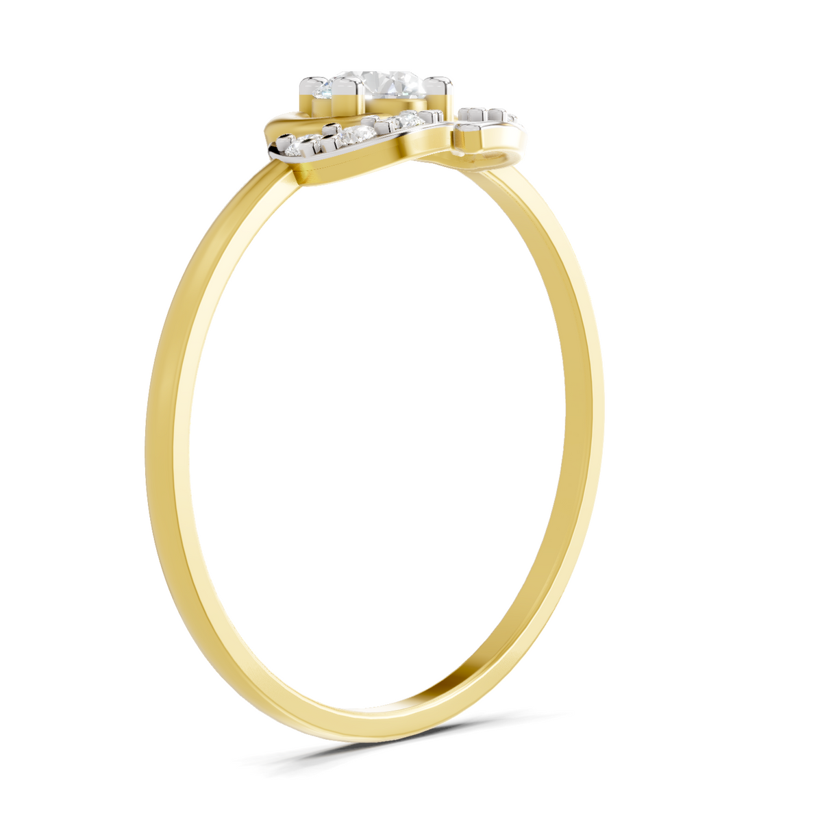 Regal Blossom Diamond Engagement Ring