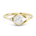 Brilliant Cluster Diamond Engagement Ring