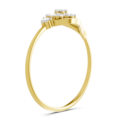 Brilliant Cluster Diamond Engagement Ring