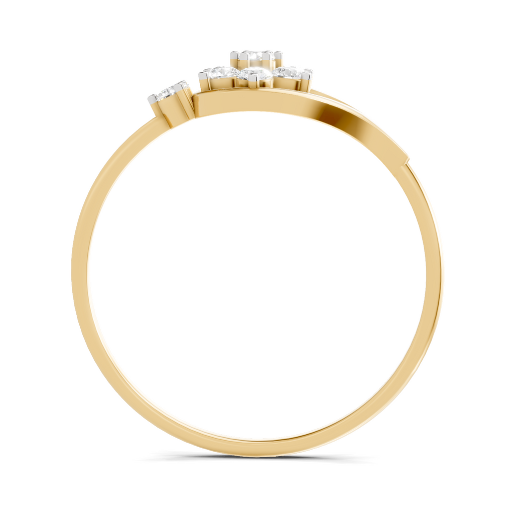 Brilliant Cluster Diamond Engagement Ring