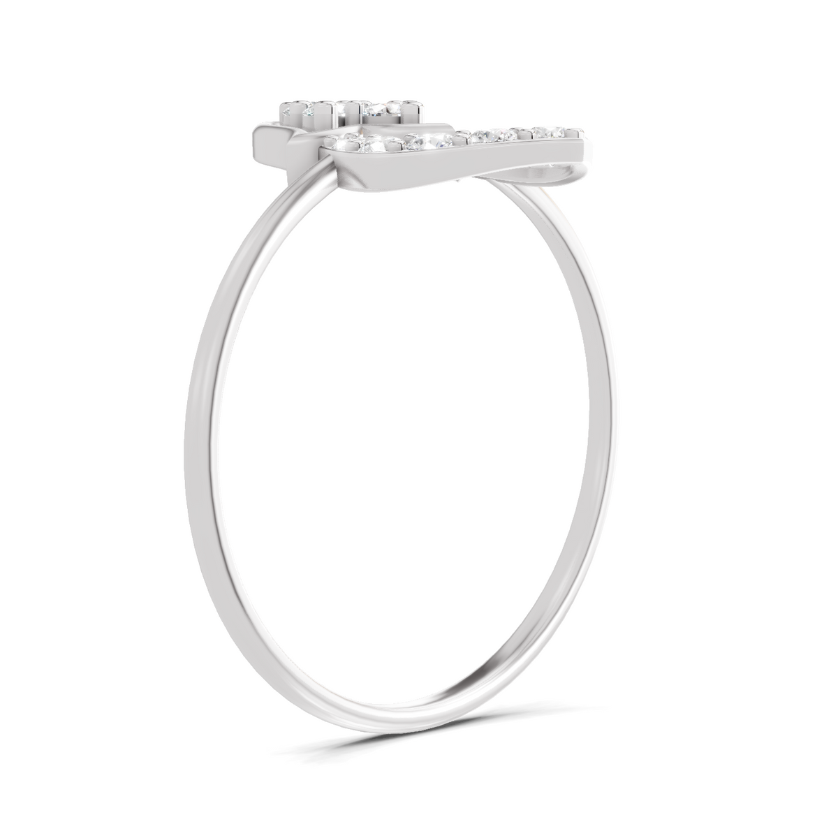 Iconic Lotus Diamond Engagement Ring