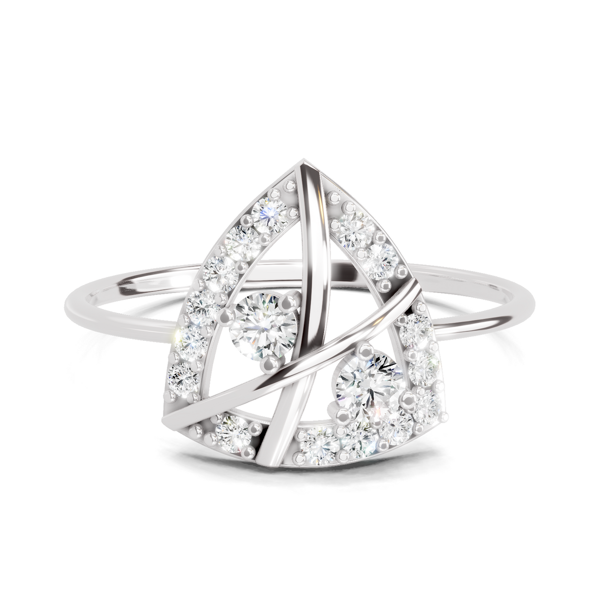 Sublime Cluster Diamond Engagement Ring