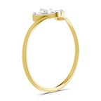 Lustrous Floral Diamond Engagement Ring