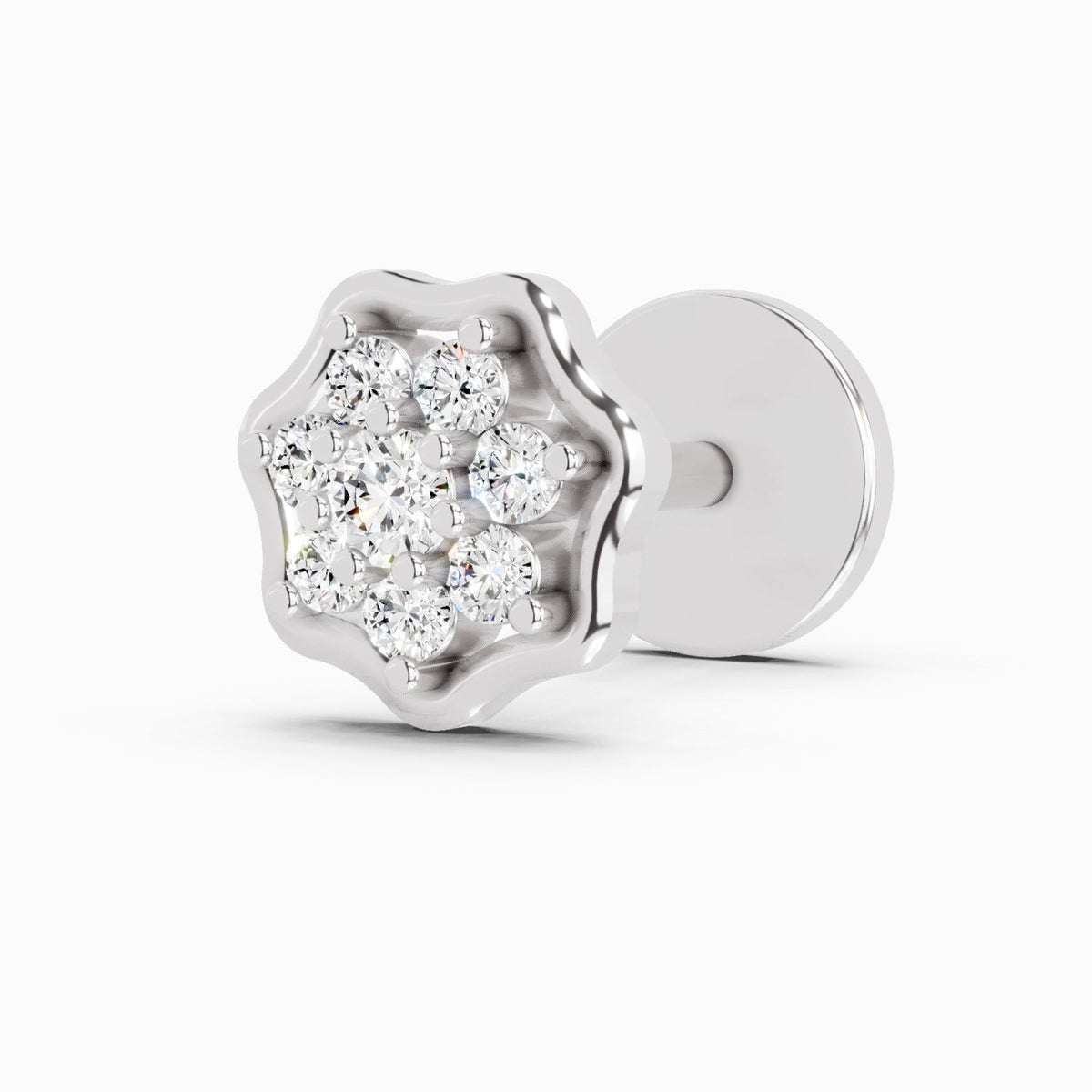 Luminous Aurora Diamond Nose Pin