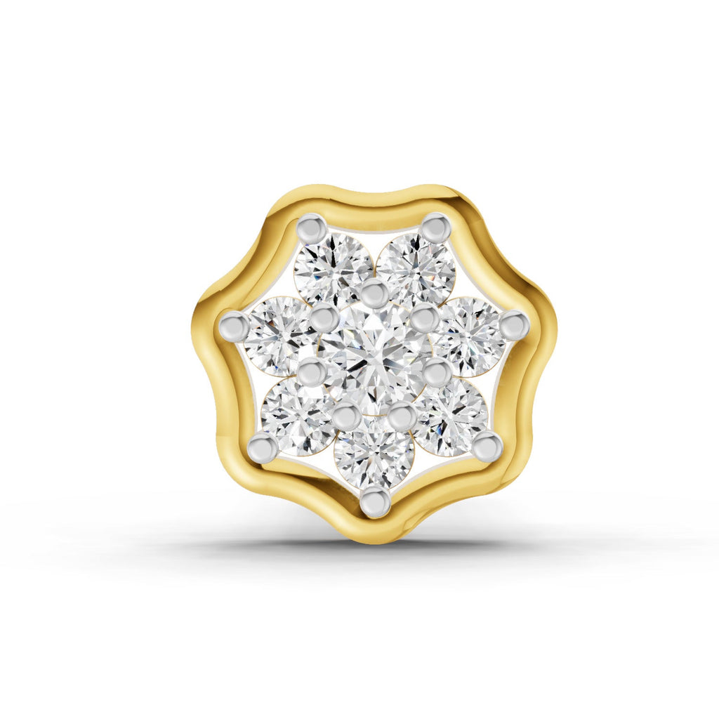 0.04 Carat Aurora Spark Diamond Nose Pin 14K