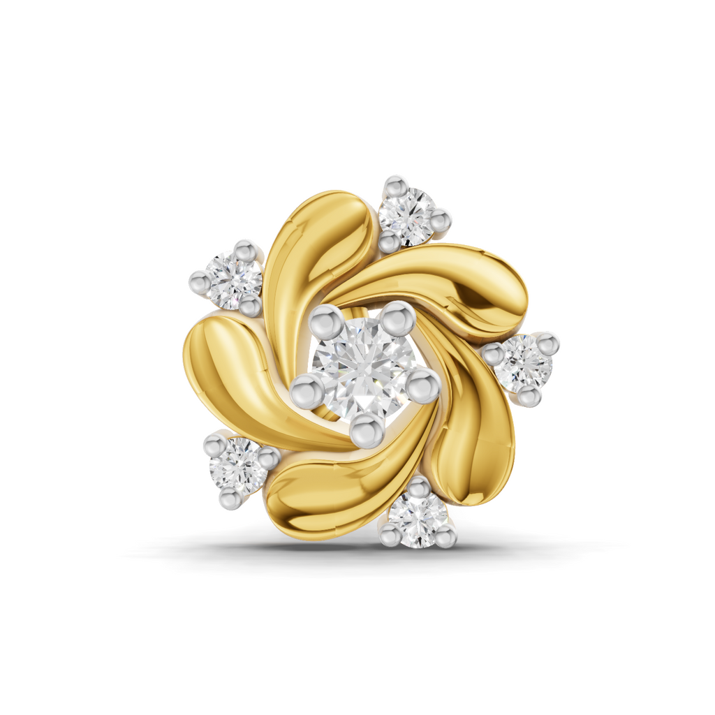 0.03 Carat Twilight Diamond Nose Pin 14K Screw