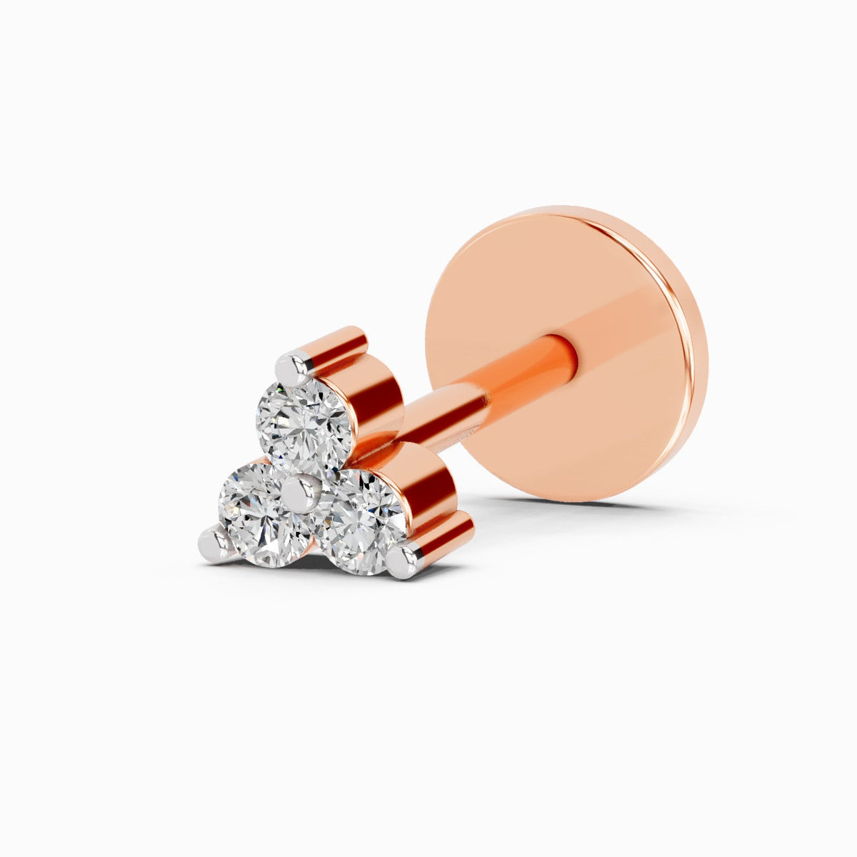 Captivating Triangle Diamond Nose Pin