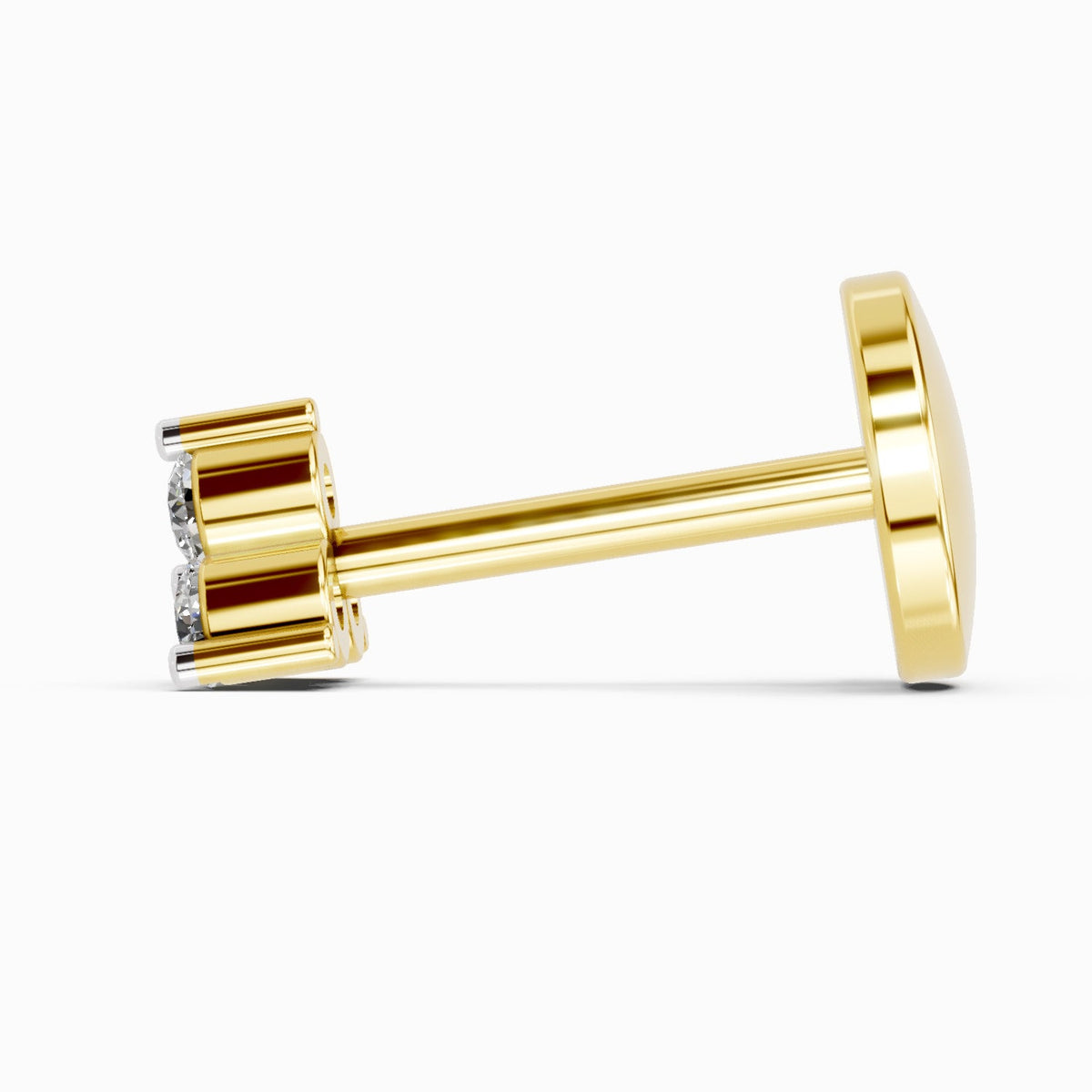 0.03 Ct Triangle Stud Nose Pin 14K
