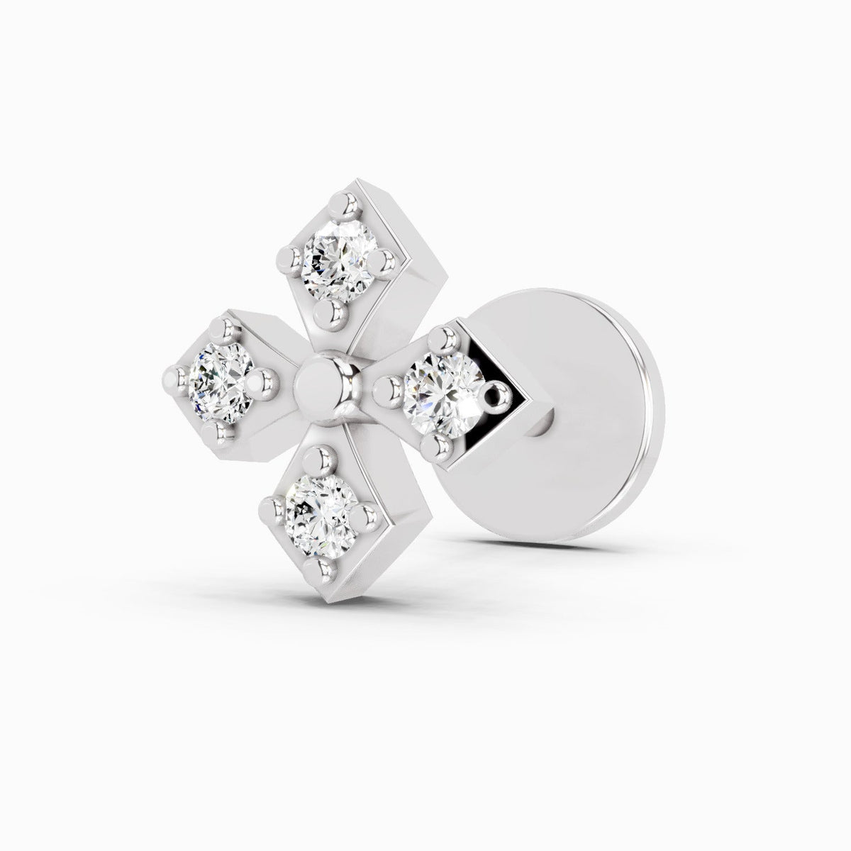 Classic Bloom Diamond Nose Pin