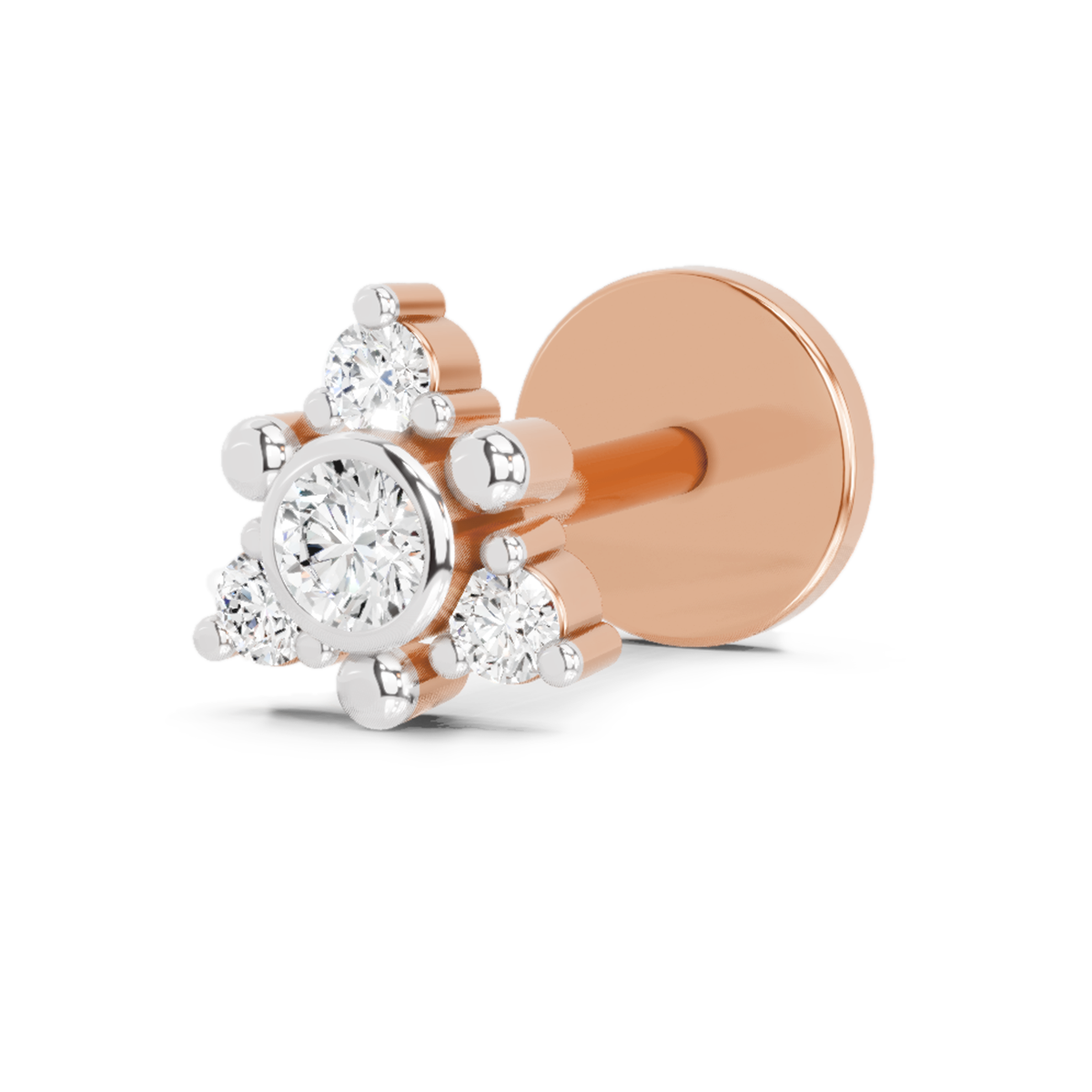Iconic Round Star Diamond Nose Pin