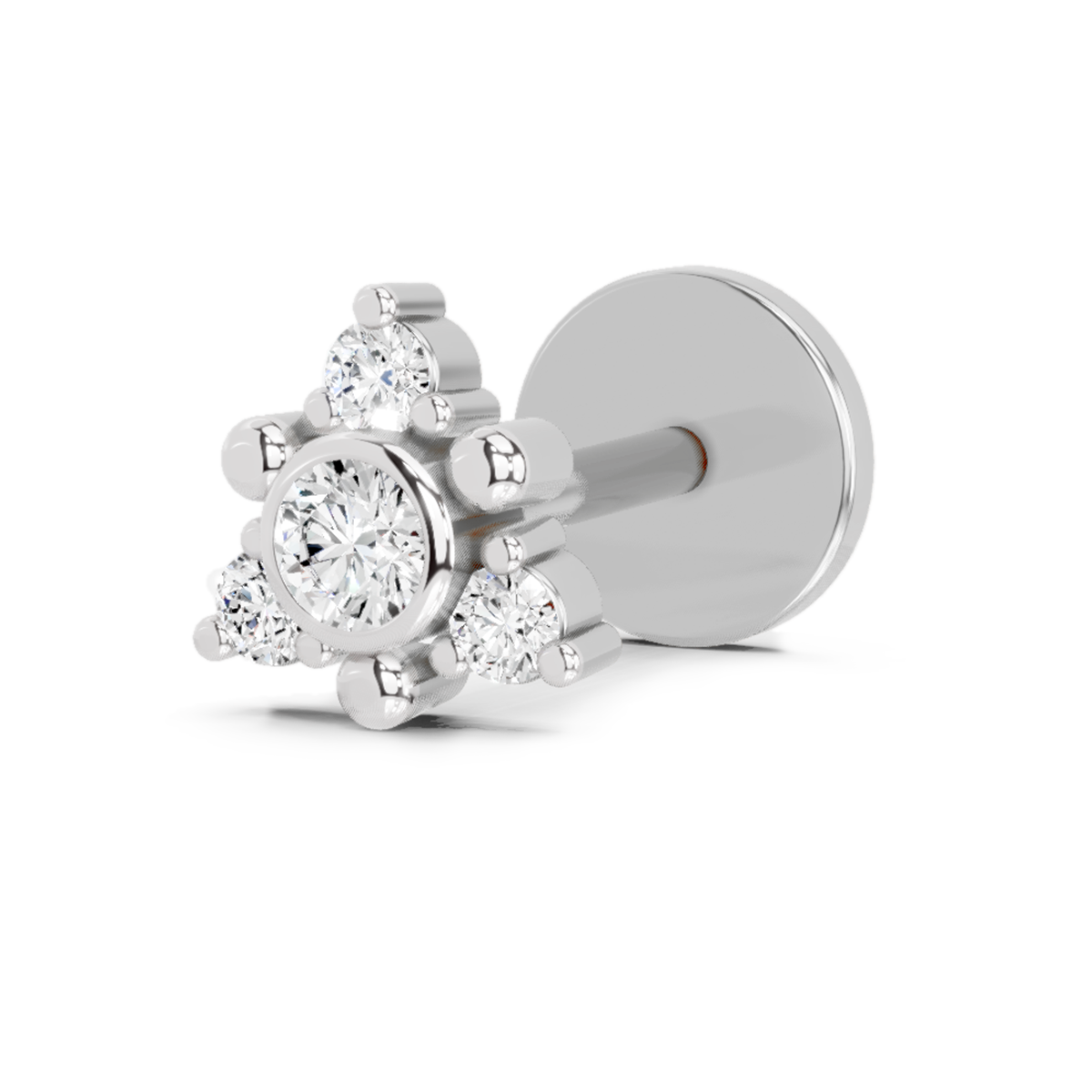 Iconic Round Star Diamond Nose Pin
