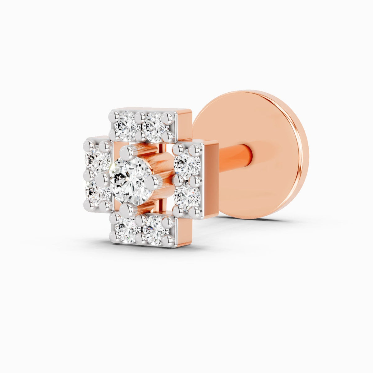 Ethereal Geometric Cluster Diamond Nose Pin