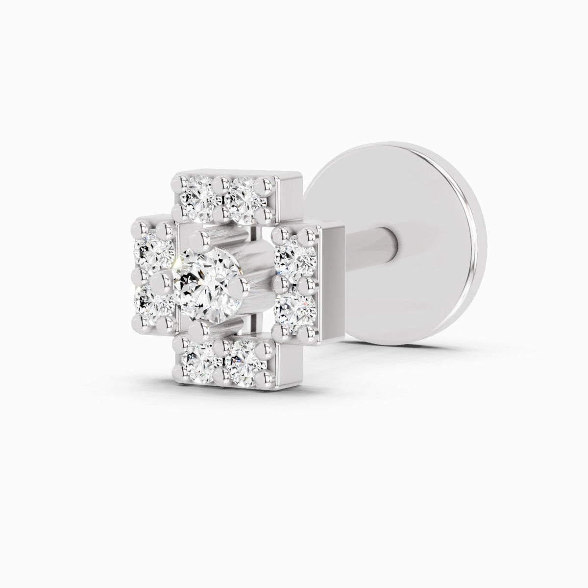 Ethereal Geometric Cluster Diamond Nose Pin
