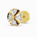0.01 Carat Shine Eternal Radiant Hexa-Bloom Diamond Nose Pin 14K