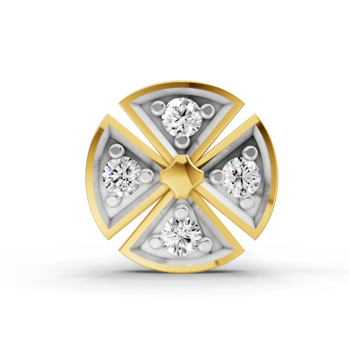 0.01 Carat Diamond Nose Pin 14K