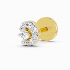 0.03 Carat Cluster Diamond Nose Pin 14K
