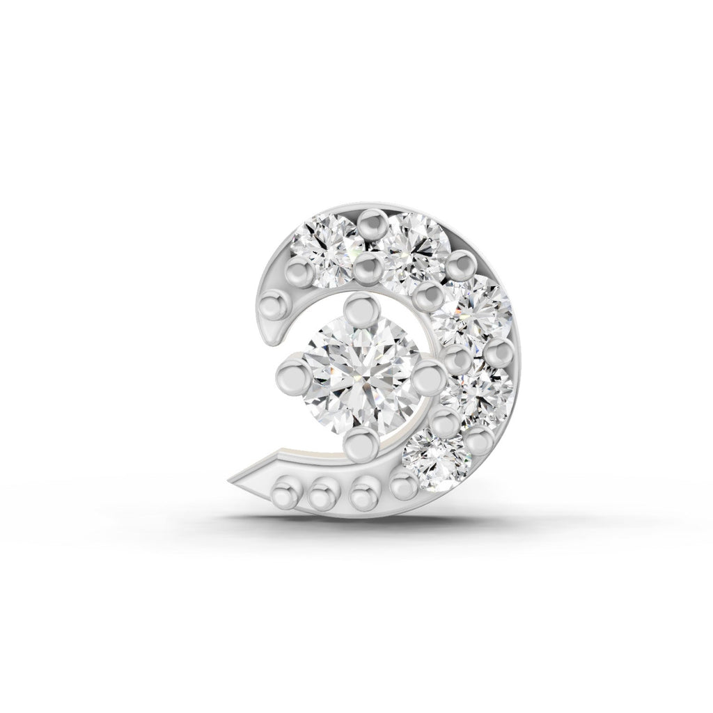 0.03 Carat Cluster Diamond Nose Pin 14K