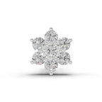 0.07 Carat floral cluster Diamond Nose Pin 14K