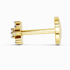 0.03 Carat Splendid Floret Diamond Nose Pin 14K