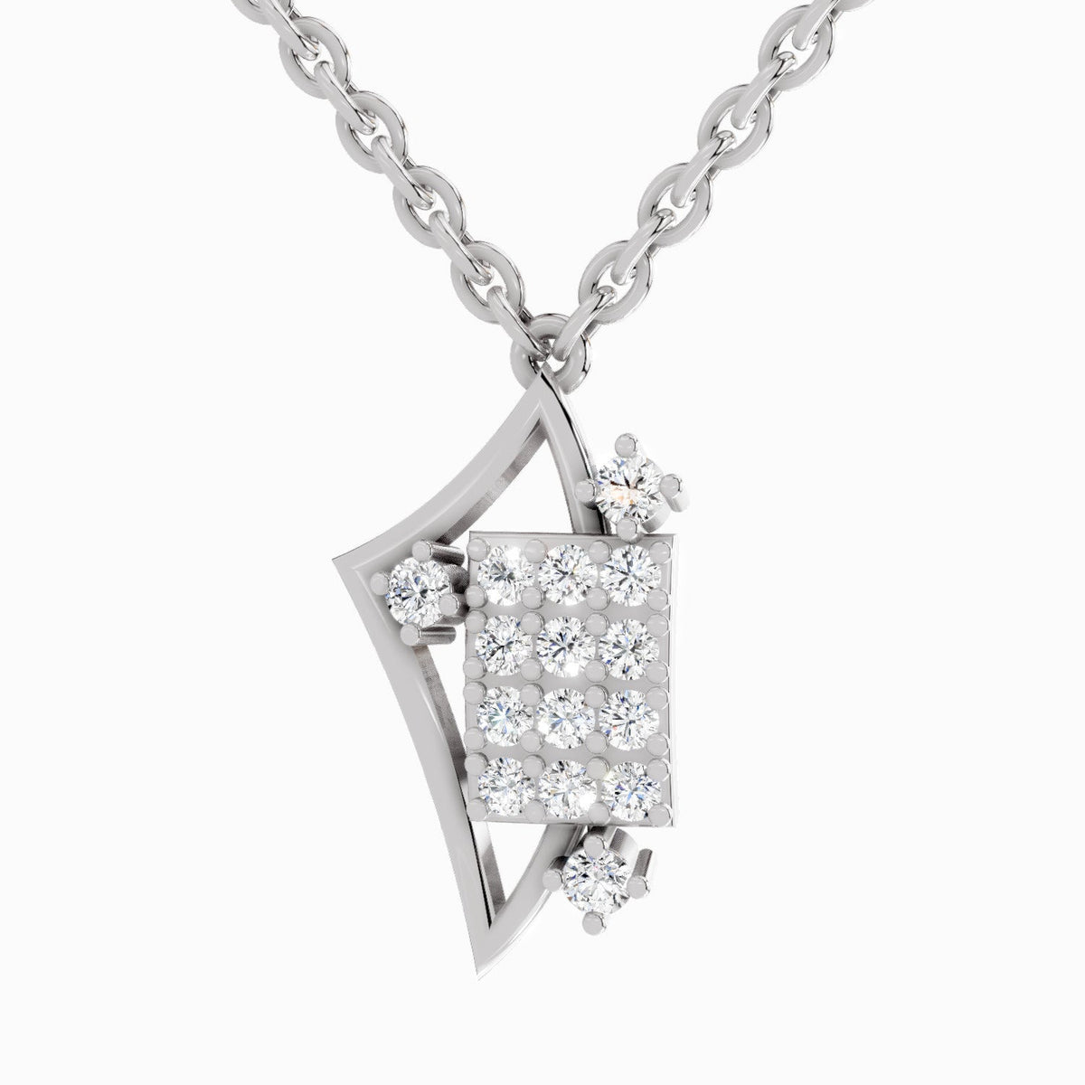 0.25 Carat Round Glow Pendant 14K Gold - White Gold