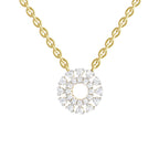 0.24 Carat Round Necklace 14K - Rose Gold