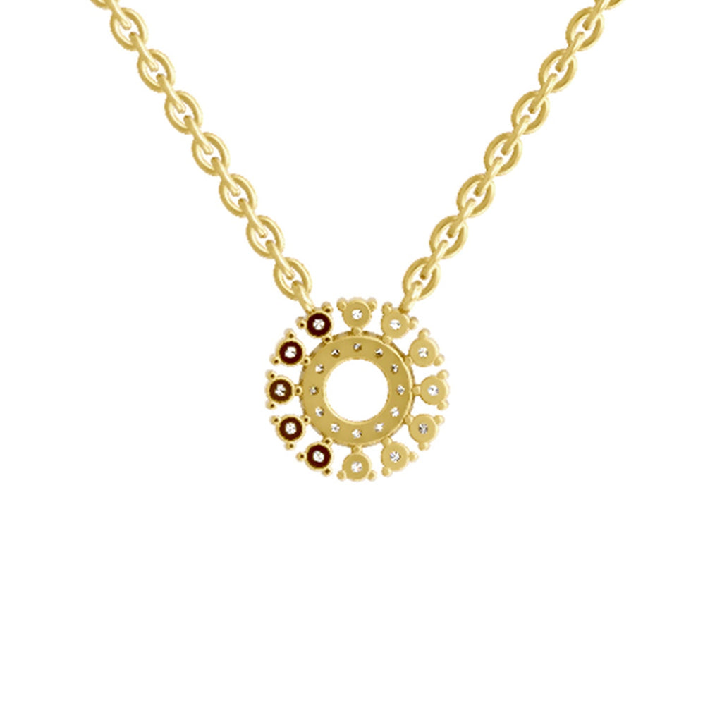 0.24 Carat Round Necklace 14K - Rose Gold