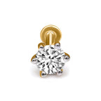 0.50 Carat 6 Prong Solitaire Diamond Nose Pin 14K - Rose Gold