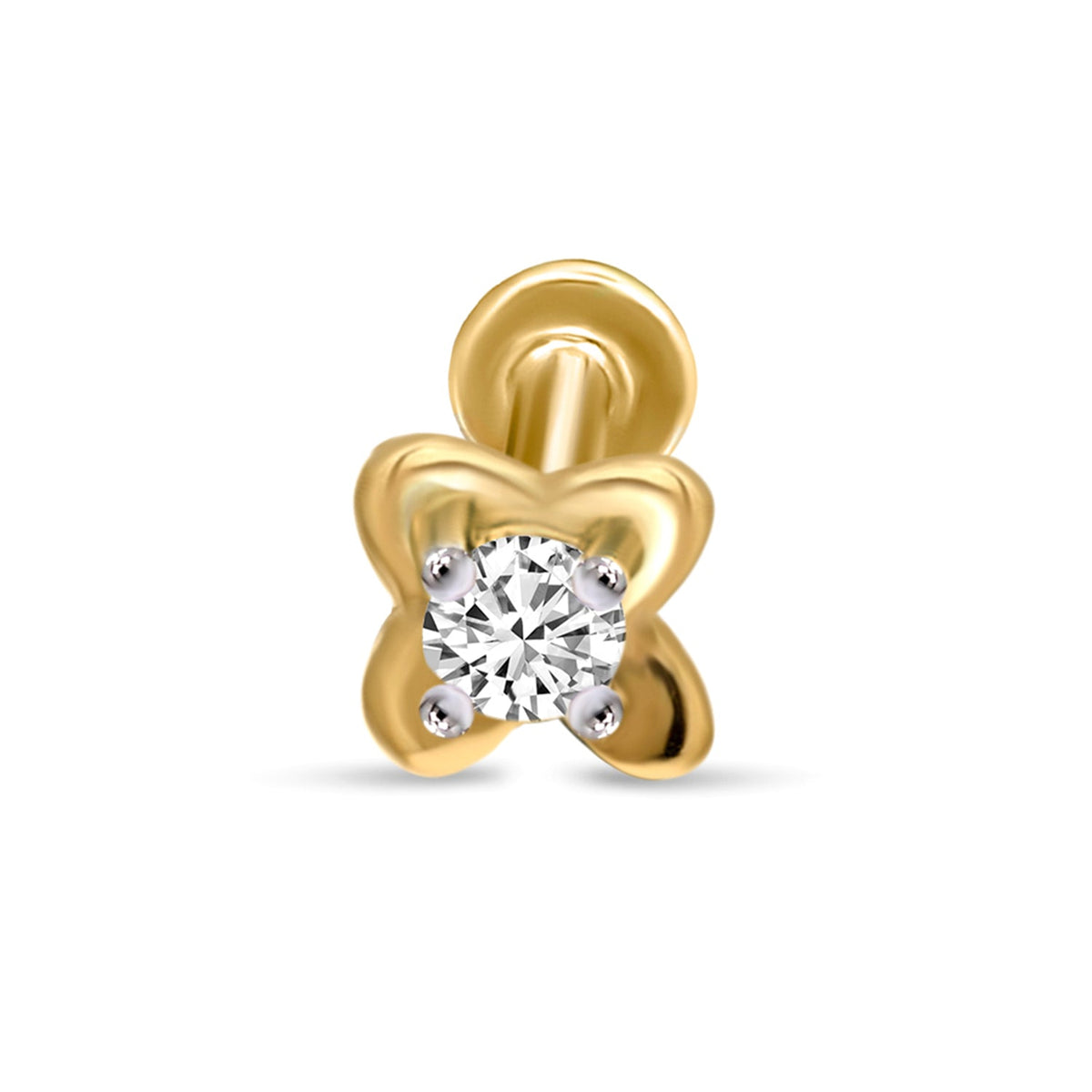 0.13 Ct Solitaire Nosepin 14Kt - Rose Gold