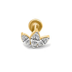 0.26 Ct Floral Nosepin 14Kt - Rose Gold