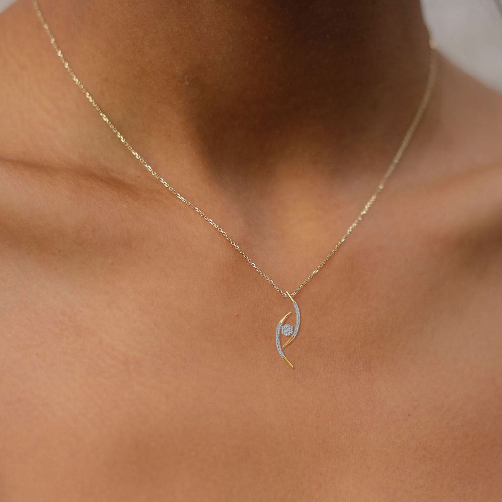 0.2 Ct Cluster Pendant 14Kt - Rose Gold