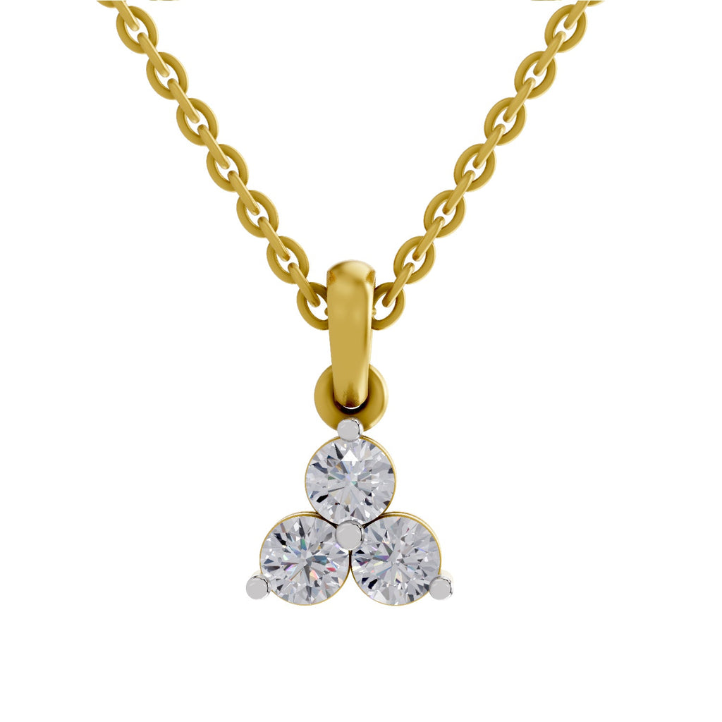 3 Stone 0.8 Ct 14Kt - Rose Gold