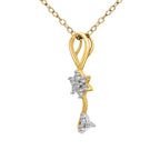 0.1 Ct Floral Pendant 14Kt - Rose Gold