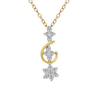 0.15 Ct Floral Pendant 14Kt - Rose Gold