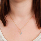 0.16 Ct Flower Blossom Pendant 14Kt - Rose Gold