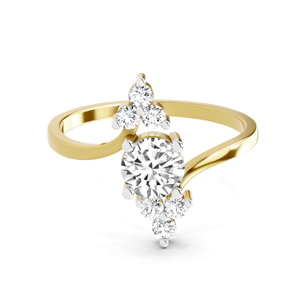 Sparkling Swirl Diamond Ring