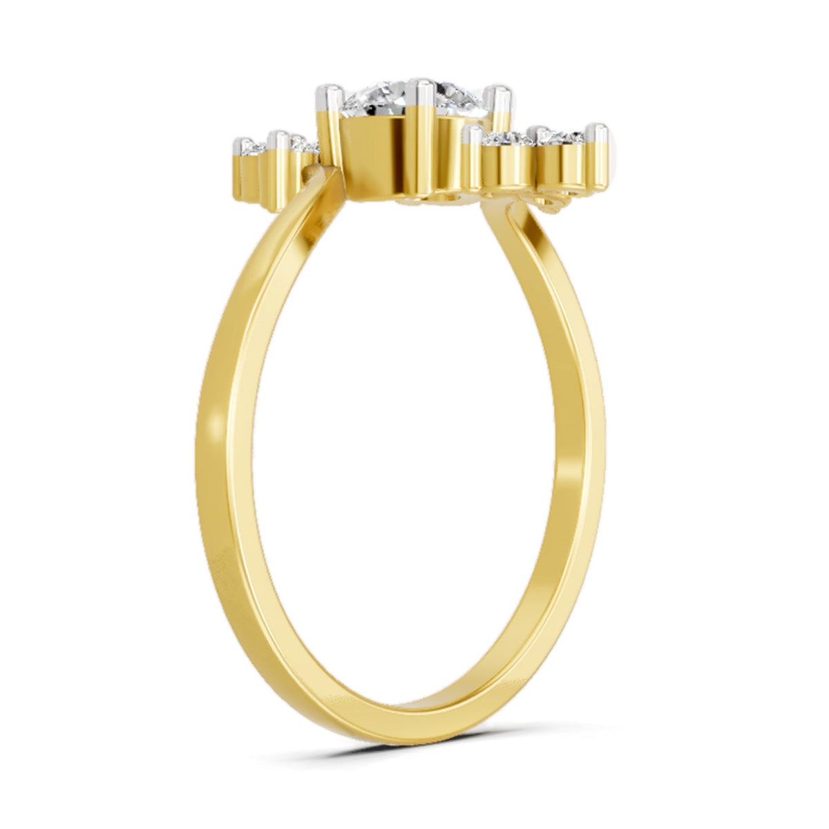 Sparkling Swirl Diamond Ring