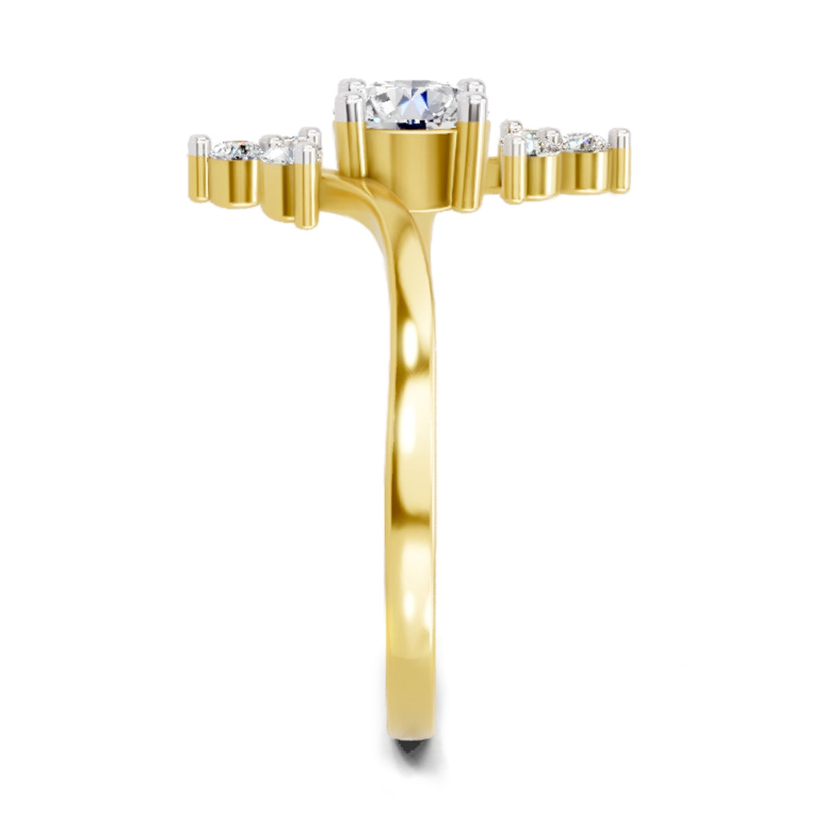 Sparkling Swirl Diamond Ring