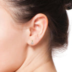 0.14 Ct Triani Cluster Fancy Earrings14Kt