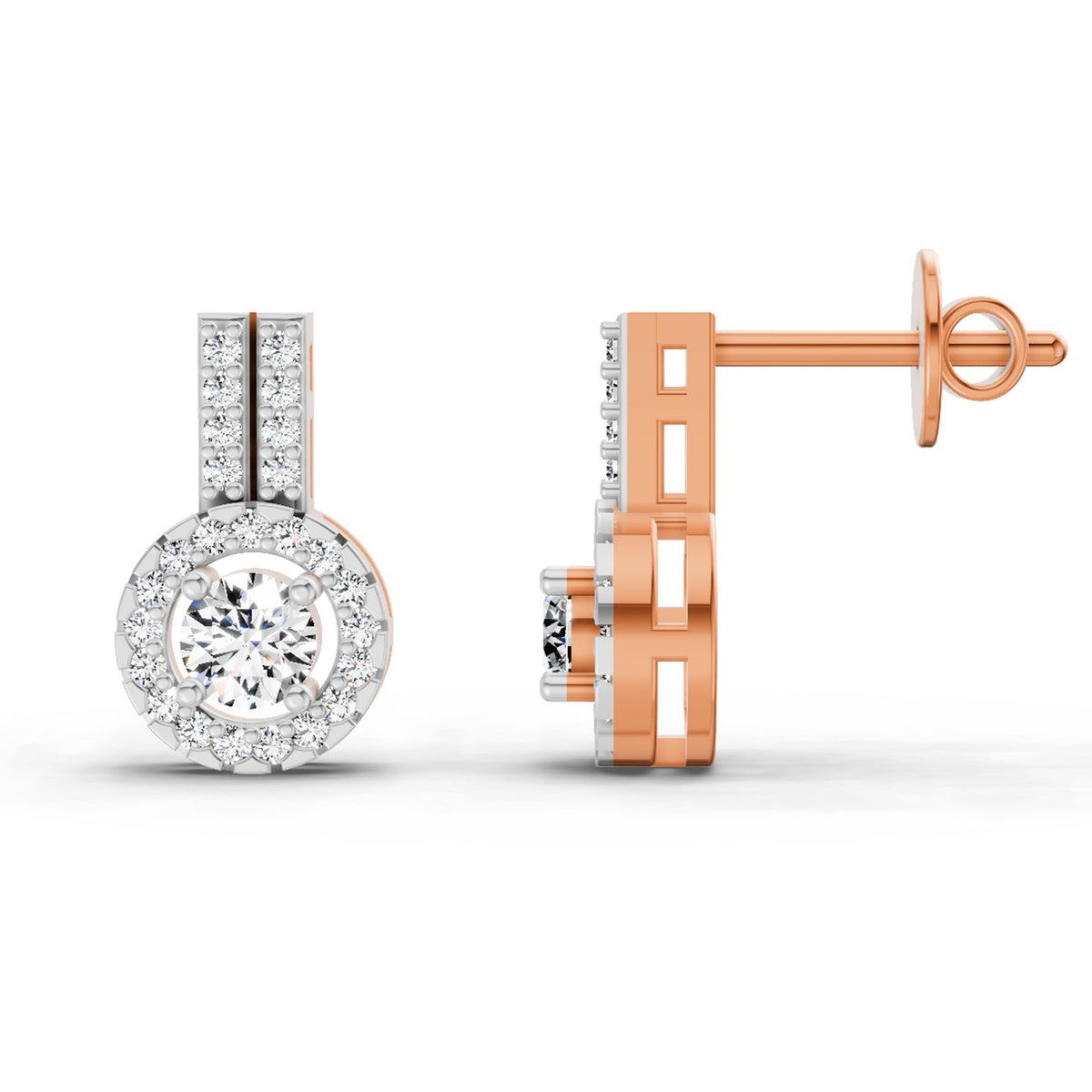 Sublime Solitaire Diamond Stud Earrings